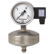 Capsule pressure gauge with output signal